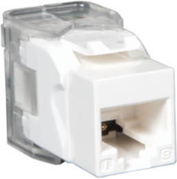 Toolless Cat6/Cat5e Keystone Jack - White, 1 Port, Lifetime Warranty