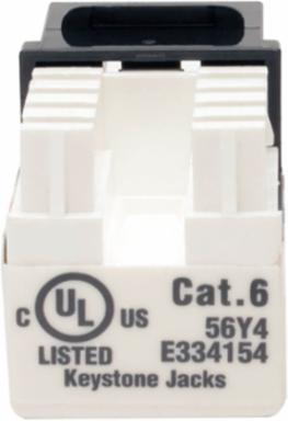 Cat6/Cat5e 110 Punch Down Keystone Jack - Black, 10-Pack, UTP 250MHz