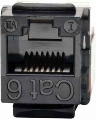 Cat6/Cat5e 110 Punch Down Keystone Jack - Black, 10-Pack, UTP 250MHz