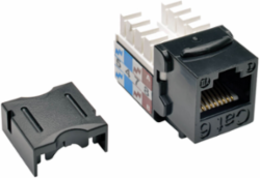 Cat6/Cat5e 110 Punch Down Keystone Jack - Black, 10-Pack, UTP 250MHz