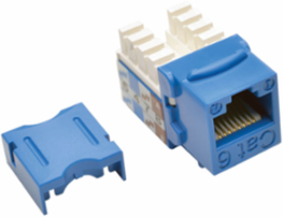 Cat6/Cat5e 110 Punch Down Keystone Jack - Blue, 25-Pack, Lifetime Warranty