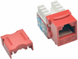 Cat6/Cat5e 110 Punch Down Keystone Jack - Red, 25-Pack, UTP 250MHz