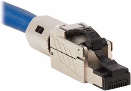 Cat6a RJ45 Plug, Shielded, 100W High-Power PoE, 6.5-8.5mm OD