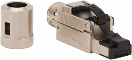 Cat6a RJ45 Plug, Shielded, 100W High-Power PoE, 6.5-8.5mm OD