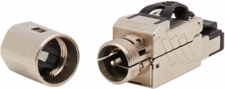 Cat6a RJ45 Plug, Shielded, 100W High-Power PoE, 6.5-8.5mm OD