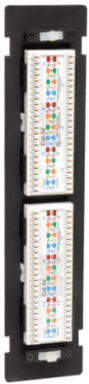 12-Port Cat6 Wall-Mount Vertical Patch Panel, TAA Compliant