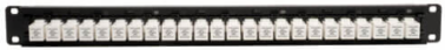 24-Port Cat6 Low Profile Feed-Through Patch Panel, 1U Rack/Walls Mount