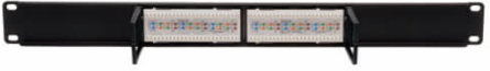 12-Port 1U Rack-Mount Cat6/Cat5 Patch Panel 568B, UTP, 110 Punchdown
