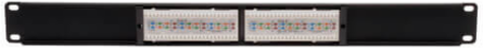 12-Port 1U Rack-Mount Cat6/Cat5 Patch Panel 568B, UTP, 110 Punchdown