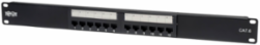 12-Port 1U Rack-Mount Cat6/Cat5 Patch Panel 568B, UTP, 110 Punchdown