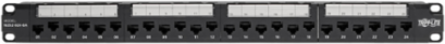 24-Port 1U Rack-Mount Cat6a Patch Panel, 10 GbE, Includes Cable Management Bar