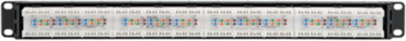 24-Port 1U Rack-Mount Cat6a Patch Panel, 10 GbE, Includes Cable Management Bar