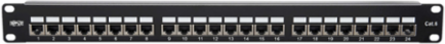 Cat5e/Cat6 24-Port Shielded Patch Panel, 1U Rack-Mount, 5GbE