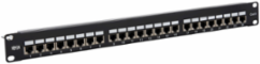 Cat5e/Cat6 24-Port Shielded Patch Panel, 1U Rack-Mount, 5GbE