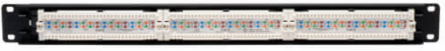 24-Port Rack-Mount Cat6 Patch Panel, 1U Height, 110-Type Termination