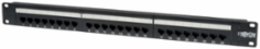 24-Port Rack-Mount Cat6 Patch Panel, 1U Height, 110-Type Termination