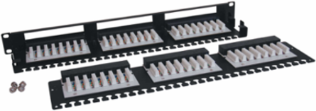 48-Port 1U Rack-Mount High Density Cat6/Cat5 Patch Panel, TAA Compliant