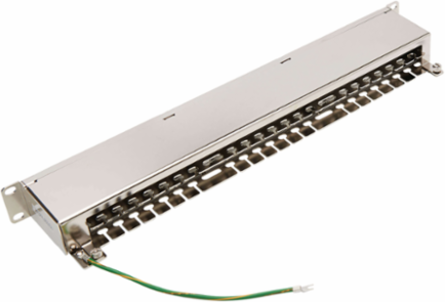 48-Port Shielded Patch Panel, 1U Rack-Mount, TAA Compliant