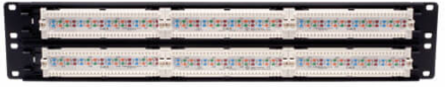 48-Port 2U Rack-Mount Cat6/Cat5 Patch Panel, 568B, RJ45, TAA, UTP