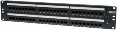 48-Port 2U Rack-Mount Cat6/Cat5 Patch Panel, 568B, RJ45, TAA, UTP