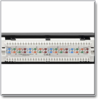 24-Port Cat6 Rack-Mount Patch Panel, PoE+ Compliant, 1U, RJ45, Lifetime Warranty