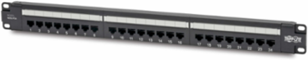 24-Port Cat6 Rack-Mount Patch Panel, PoE+ Compliant, 1U, RJ45, Lifetime Warranty