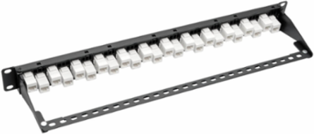 24-Port 1U Rack-Mount Cat6a Feed-Through Patch Panel, 10 Gbps, TAA Compliant
