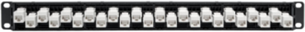 24-Port 1U Rack-Mount Cat6a Feed-Through Patch Panel, 10 Gbps, TAA Compliant