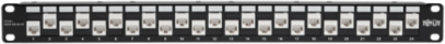 24-Port 1U Rack-Mount Cat6a Feed-Through Patch Panel, 10 Gbps, TAA Compliant
