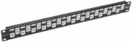 24-Port 1U Rack-Mount Cat6a Feed-Through Patch Panel, 10 Gbps, TAA Compliant