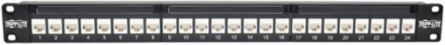 24-Port 1U Cat6a Feedthrough Patch Panel, 10 Gbps, RJ45