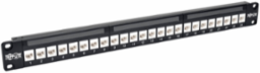 24-Port 1U Cat6a Feedthrough Patch Panel, 10 Gbps, RJ45