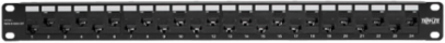 24-Port 1U Rack-Mount Cat5e/6 Patch Panel, TAA Compliant, No Punchdown Required