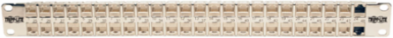 48-Port 1U Rack-Mount STP Shielded Cat6a Patch Panel, 10 Gbps