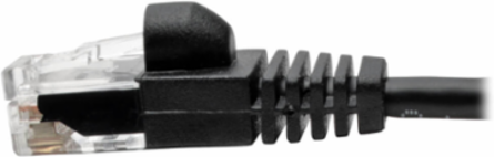 Cat6a 10G Snagless Slim UTP Ethernet Cable, 1 ft, Black, 28 AWG, UTP