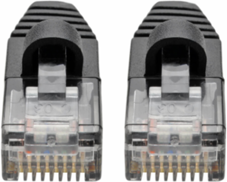 2 ft Cat6a 10G Snagless Slim UTP Ethernet Cable, 28 AWG, Black