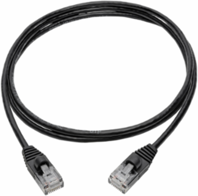 Cat6a 10G Snagless Slim UTP Ethernet Cable, 4 Ft, 28 AWG, Black
