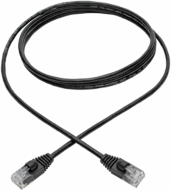 Cat6a 10G Snagless Slim UTP Ethernet Cable, 6 Inch, 28 AWG, Black