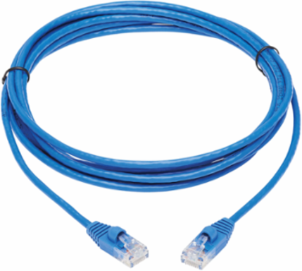 Cat6a 10G Slim UTP Ethernet Cable, 10 ft, Blue, Snagless RJ45 Connectors