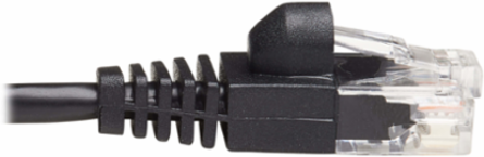 Cat6a 10G Snagless Slim UTP Ethernet Cable 15 Ft, UTP, Black