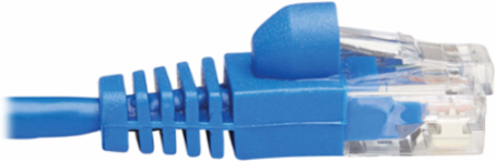 Cat6a 10G Slim UTP Ethernet Cable, 15 ft, Blue, 28 AWG, Snagless