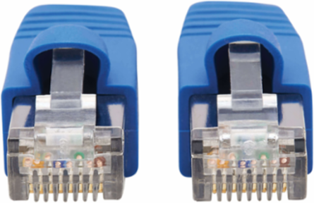 Cat6a 10G Ethernet Cable, Snagless F/UTP, 3 ft, CMR-LP, Blue, 10Gbps