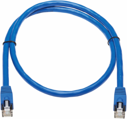 Cat6a 10G Ethernet Cable, Snagless F/UTP, 3 ft, CMR-LP, Blue, 10Gbps