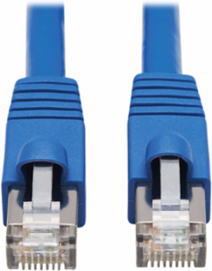 Cat6a 10G Ethernet Cable, Snagless F/UTP, 3 ft, CMR-LP, Blue, 10Gbps
