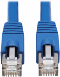Cat6a 10G Ethernet Cable, Snagless F/UTP, 3 ft, CMR-LP, Blue, 10Gbps