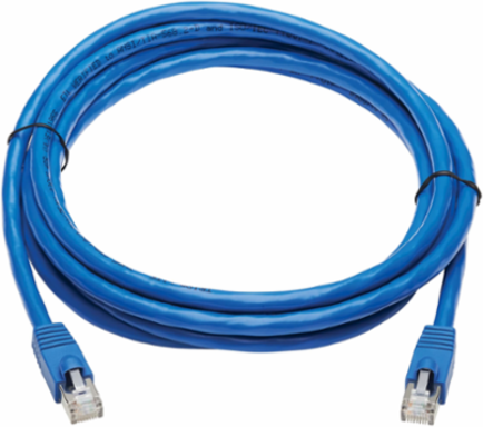Cat6a 10G Certified Snagless F/UTP Ethernet Cable, 10 ft, PoE, Blue
