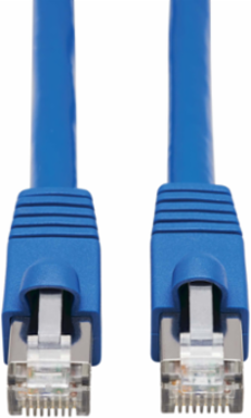 Cat6a 10G Certified Snagless F/UTP Ethernet Cable, 10 ft, PoE, Blue