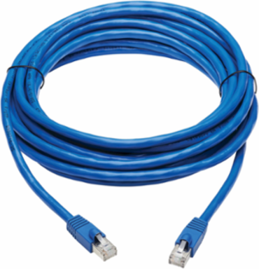 Cat6a 10G-Certified 20 ft Snagless F/UTP Ethernet Cable, PoE, CMR-LP