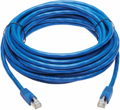 Cat6a 10G Ethernet Cable, 30 ft, F/UTP, PoE, CMR-LP, Blue