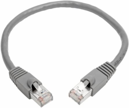 Cat6a 10G-Certified Snagless STP Ethernet Cable 1 Ft, 10Gbps, Gray